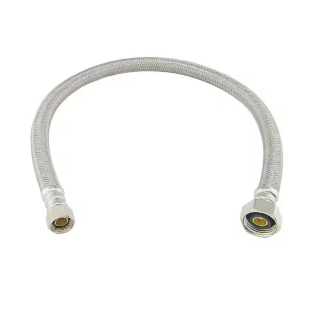 Faucet Connector Stainless Steel 3/8” OD X 1/2“FIP 20” HydraPro H28034 Leadfree